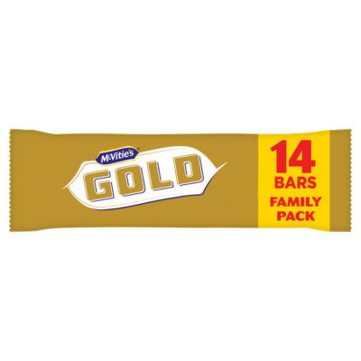 McVitie's Gold Caramel Biscuit Bars 14 Pack, imported from the UK