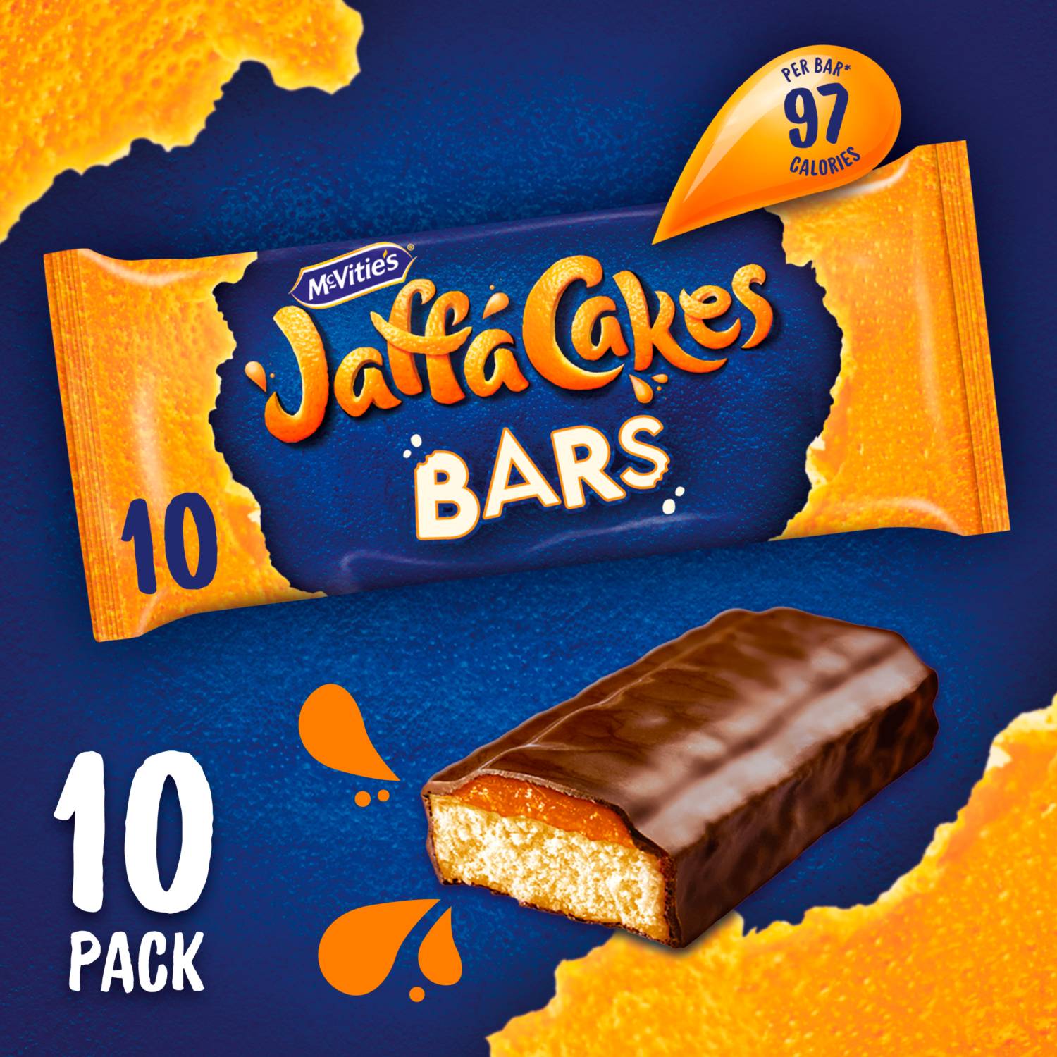 McVitie's Jaffa Cakes Original Cake Bar Multipack 10x24.5g - British product