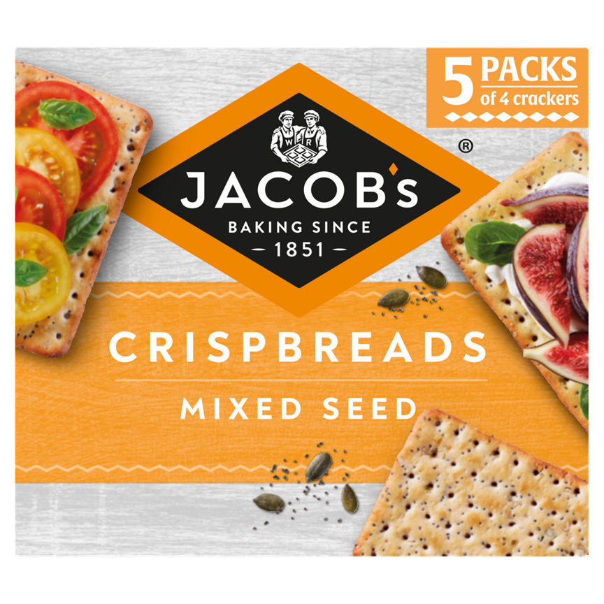 Jacob's Crispbreads Mixed Seed Crackers 5 x 30g, 190g