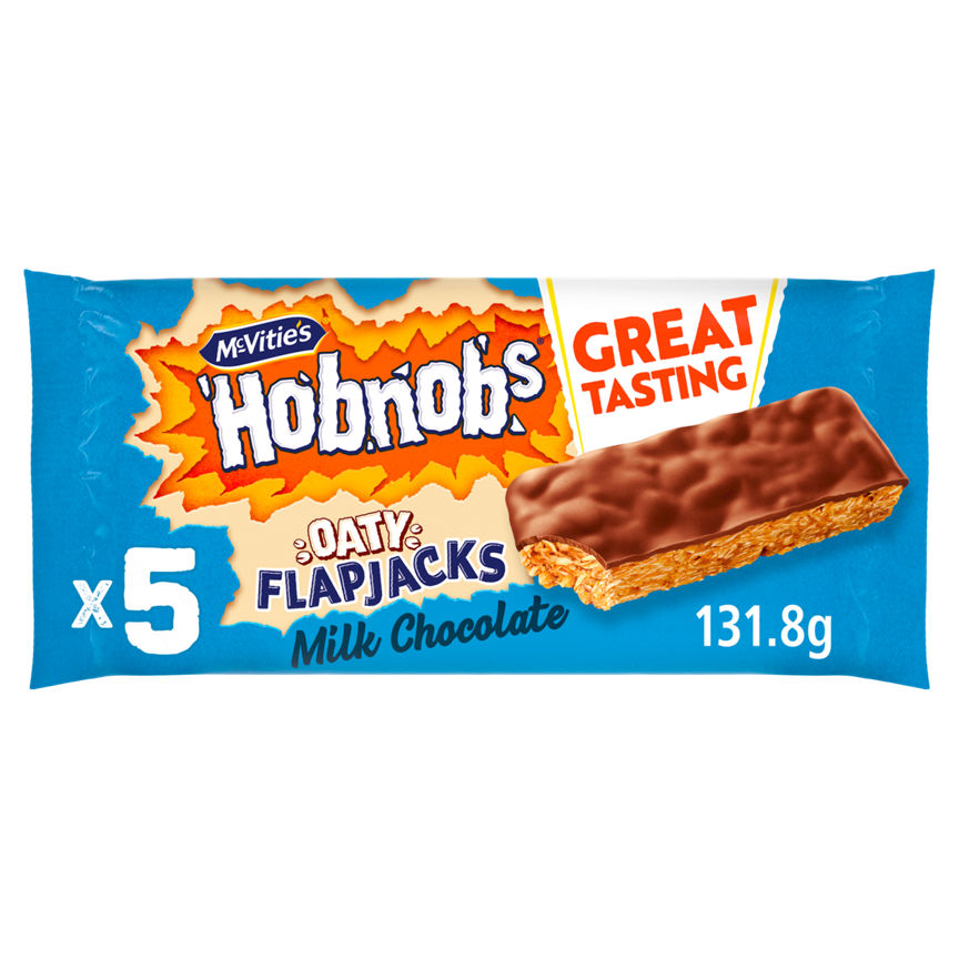 McVitie's Hobnobs 5 Flapjacks Topped with Milk Chocolate