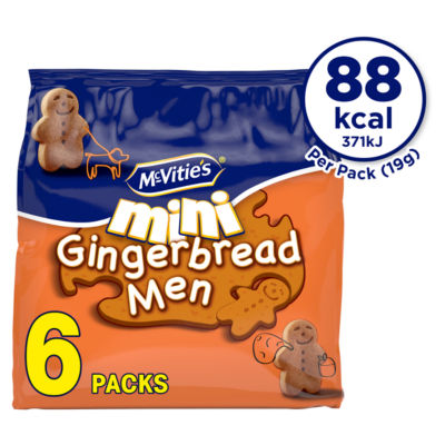 McVitie's gingerbread men biscuits mini multipack 114g (British brand)
