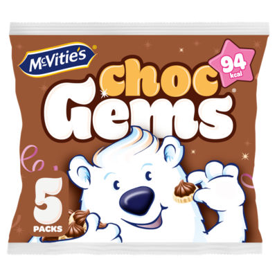 McVitie's Iced Gems Sachets Biscuit Chocolat 5 x 19g