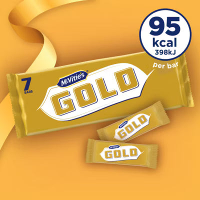 McVitie's Gold Karamellsmaksatt Sprø Kjeksbarer 7 pk 124g
