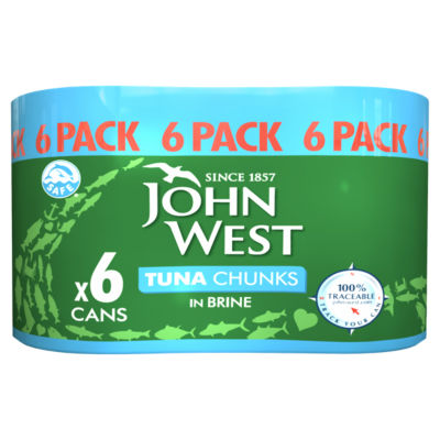 John West tuna chunks in brine 145g (British brand)