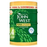 John West tuna chunks in sunflower oil 132g, UK version