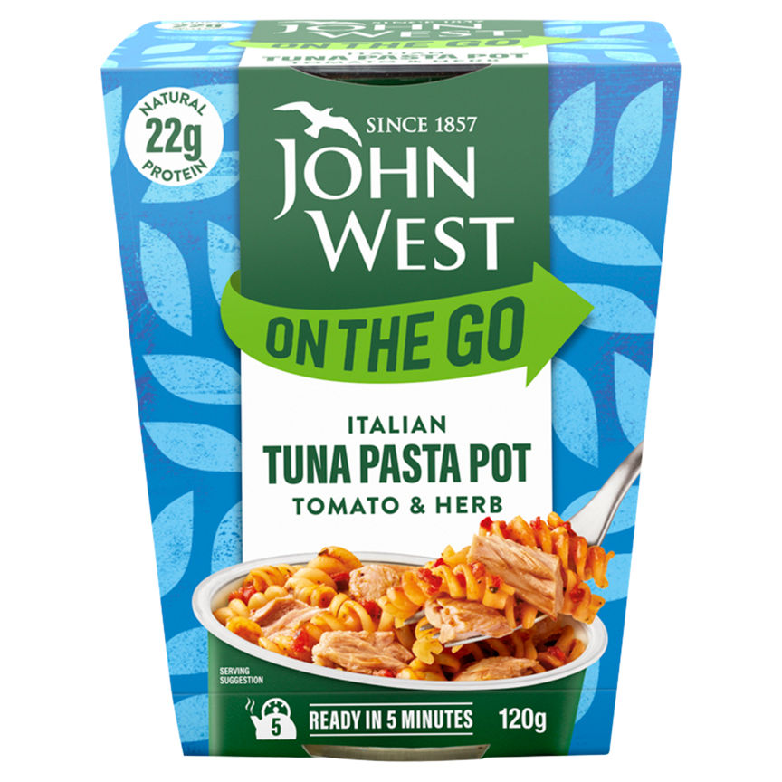 John West On the Go Italian Tuna Pasta Pot Tomato & Herb GOODS ASDA   