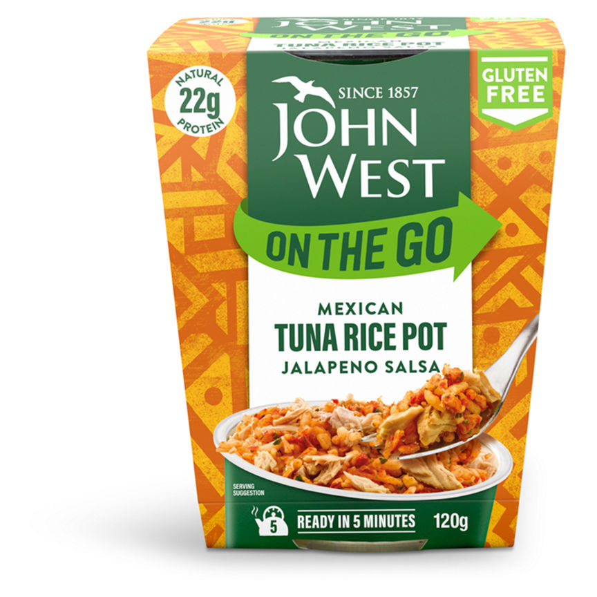 John West On The Go Mexican Tuna Rice Pot Jalapeno Salsa GOODS ASDA   