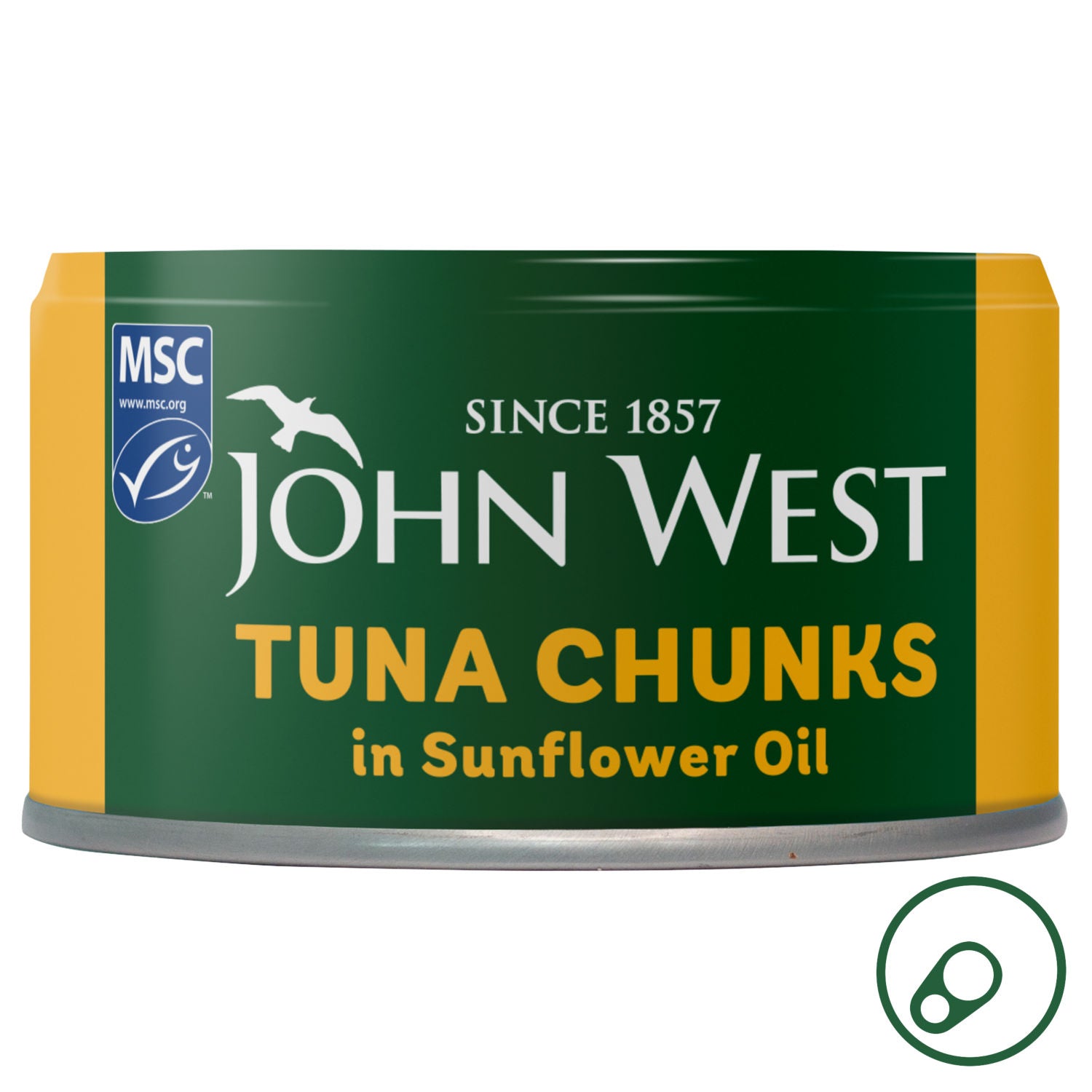 John West Tuna Chunks in Sunflower Oil MSC 125g (95g drained)