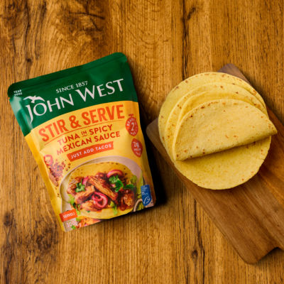 John West Stir & Serve Tuna in Spicy Mexican Sauce 300g, UK version