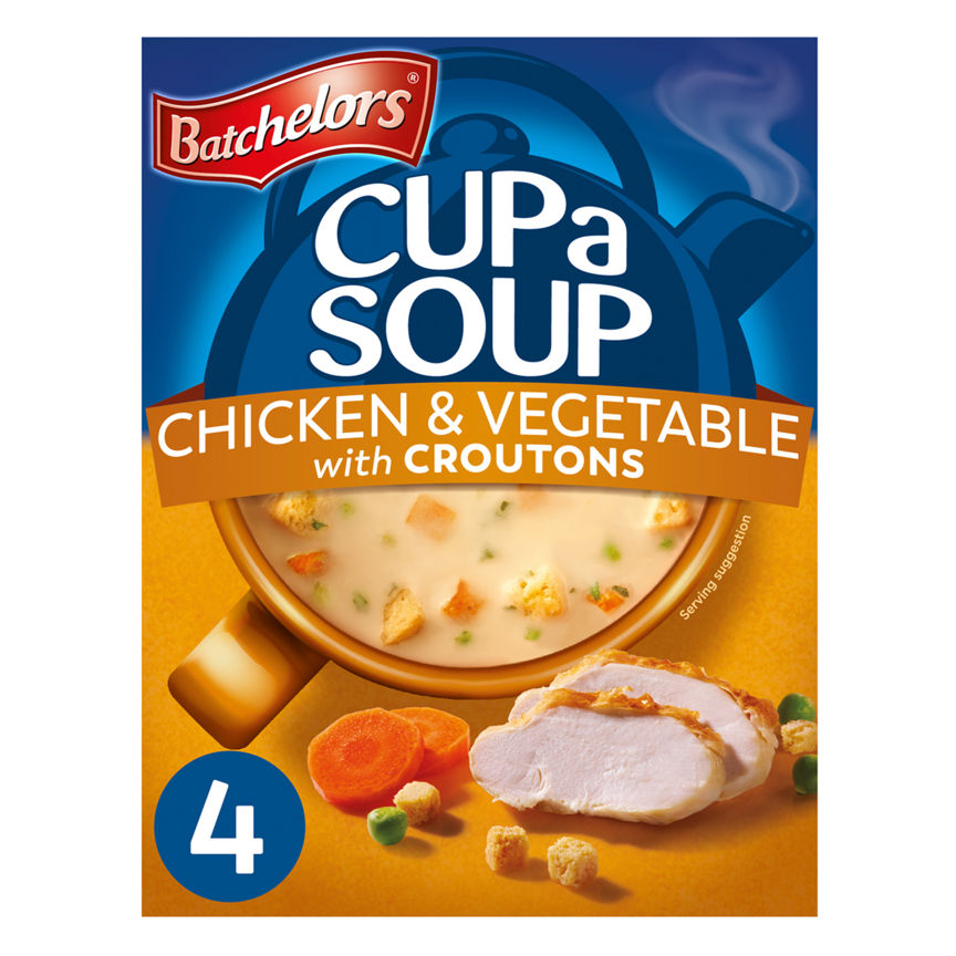 Batchelors Cup a Soup Chicken & Vegetable with Croutons 4 Instant Soup Sachets GOODS ASDA   