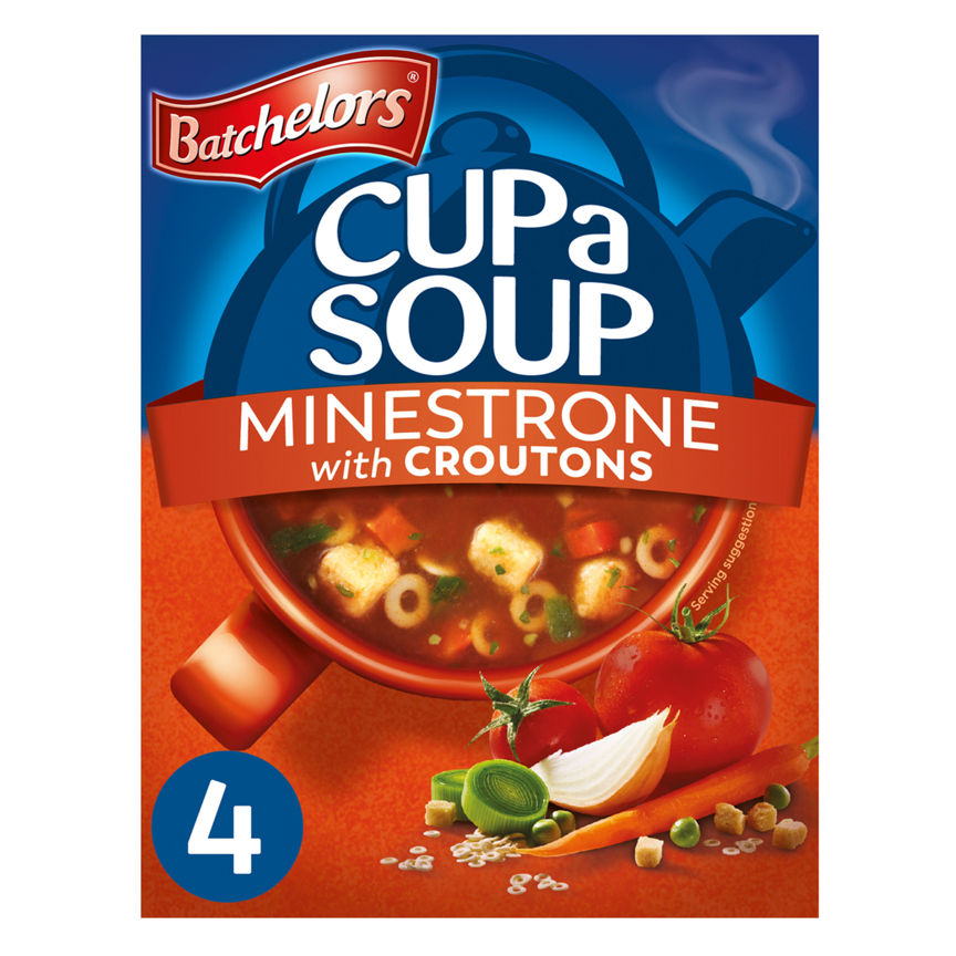 Batchelors Cup a Soup Minestrone with Croutons 4 Instant Soup Sachets GOODS ASDA   