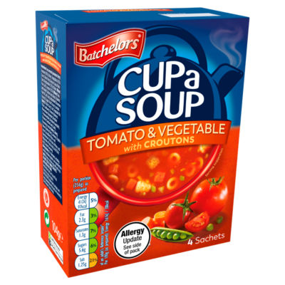 Batchelors Cup a Soup Tomato & Vegetable 104g (British brand)