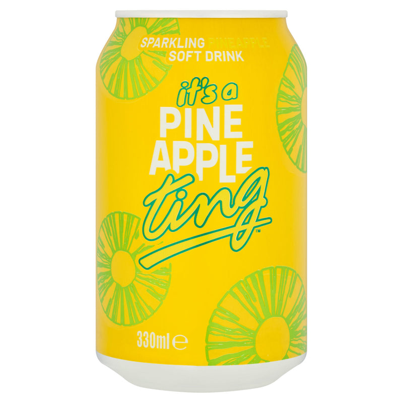 Ting sparkling pineapple soft drink 330ml can (British brand)