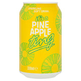 Ting sparkling pineapple soft drink 330ml can (British brand)