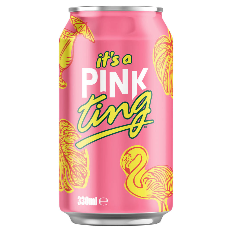 Ting pink grapefruit soft drink 330ml, imported from the UK