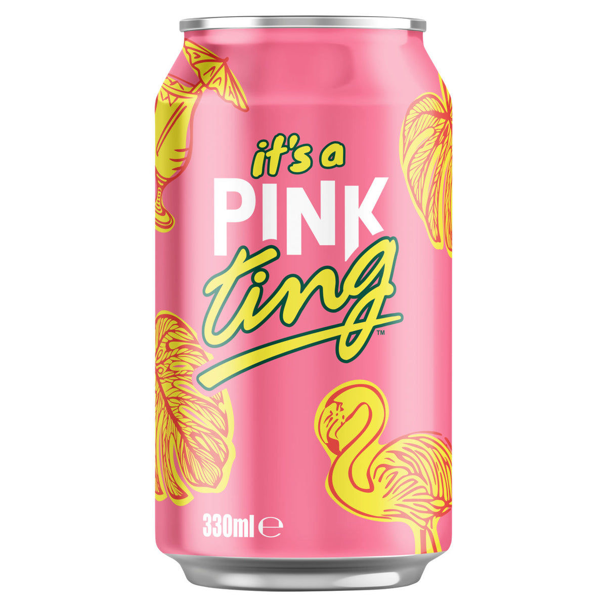 Ting pink grapefruit soft drink 330ml, imported from the UK