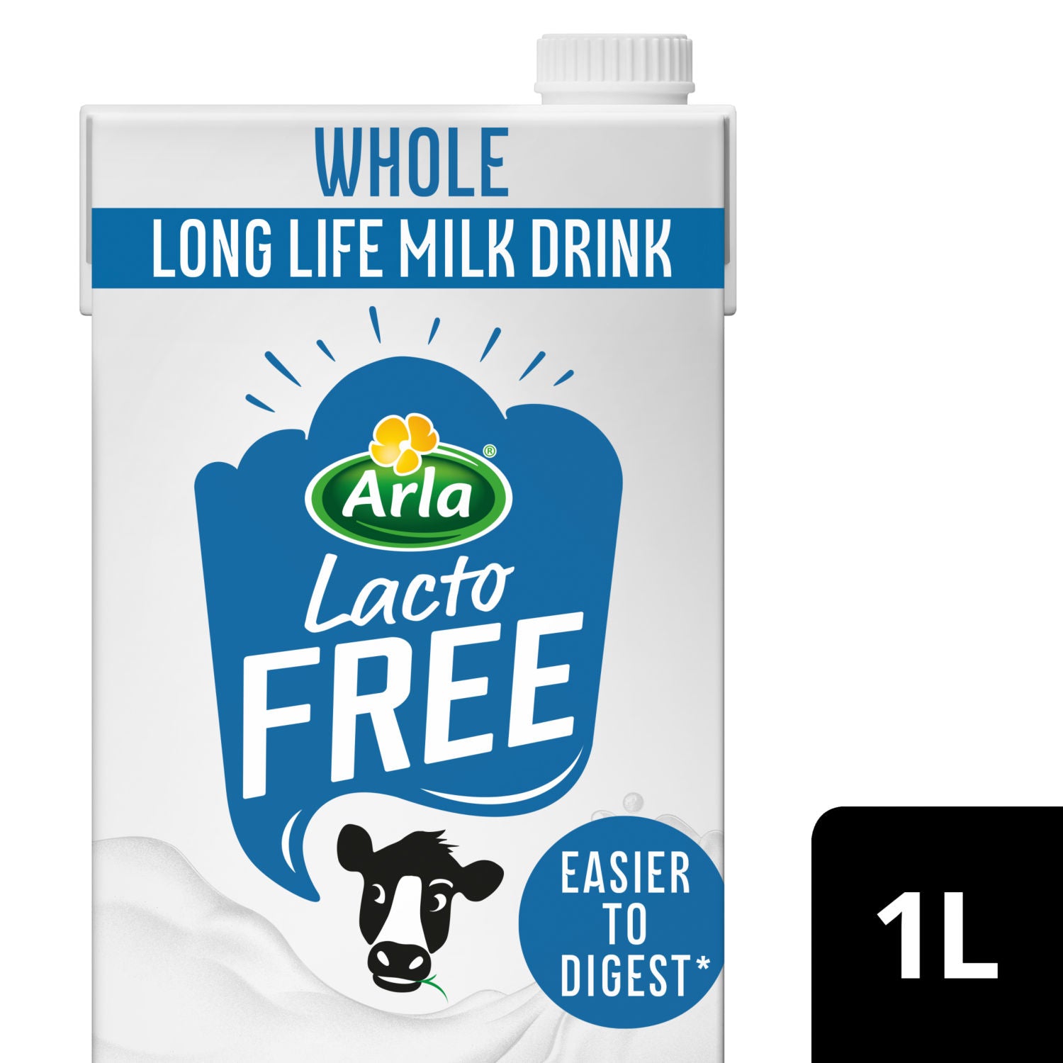 Arla LactoFREE long life whole milk drink 1L, UK version