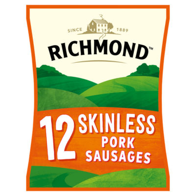 Richmond skinless pork sausages 319g, imported from the UK
