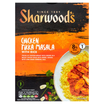 Sharwood's Hähnchen Tikka Masala mit Reis 375g Fertiggericht