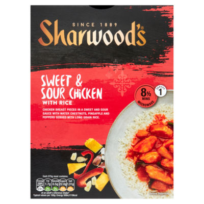 Sharwood's Sweet & Sour Chicken with Rice 375g (British brand)