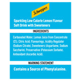 Schweppes Slimline lemonade 2L low calorie drink - British product