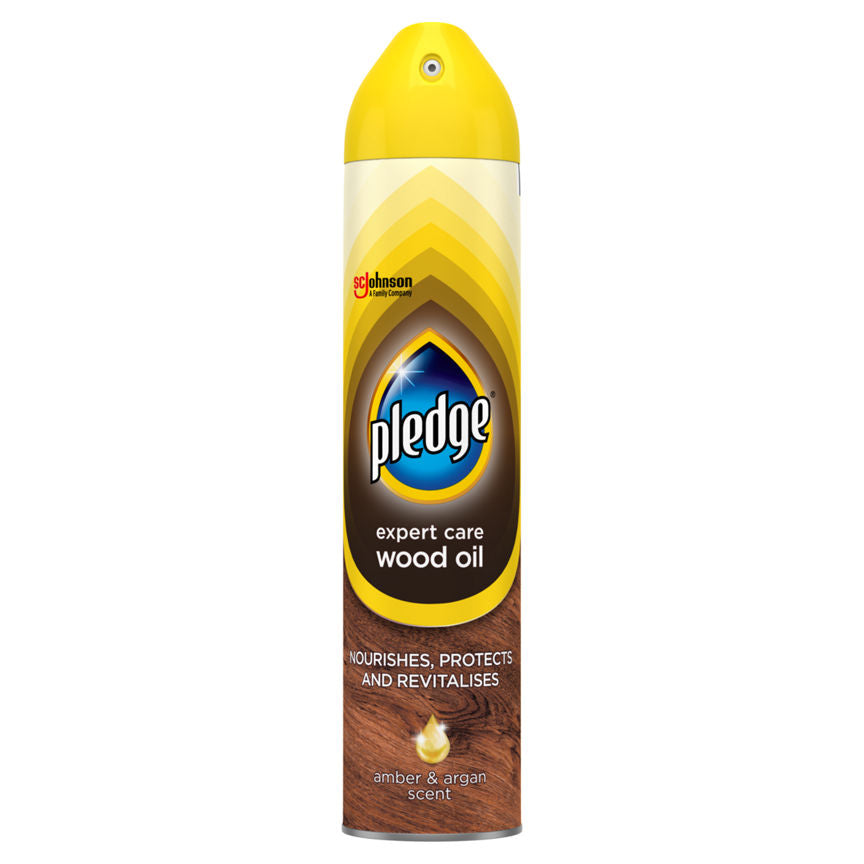 Pledge Expert Care Wood Polish Aerosol Amber & Argan