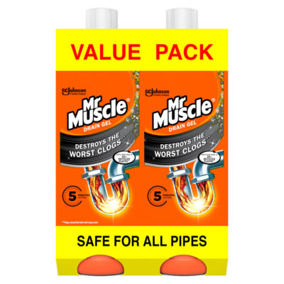 Mr Muscle Drain Gel Twin Pack