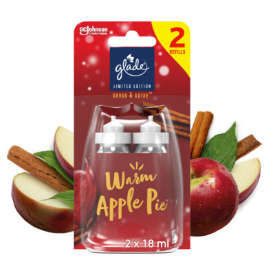 Glade Sense  Spray Air Freshener Twin Refill Warm Apple Pie 2x18ml