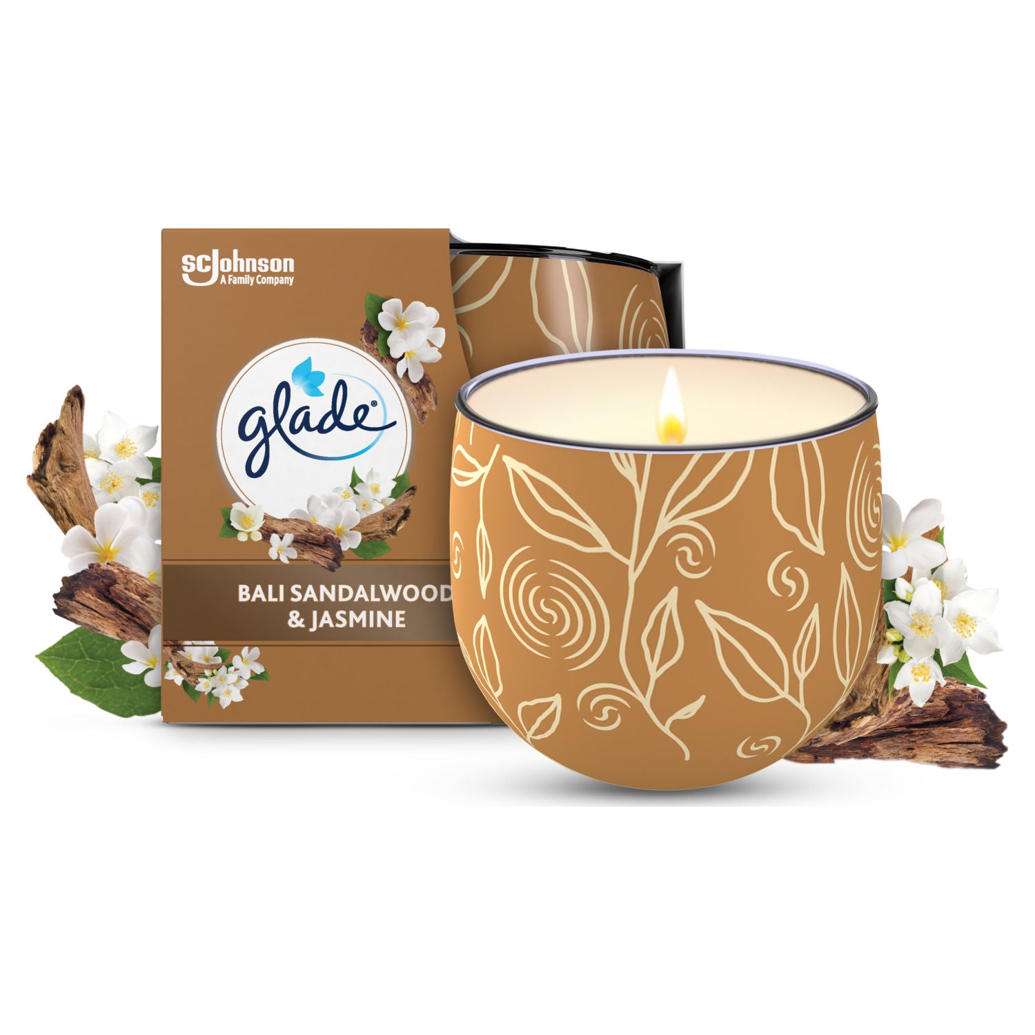 Glade candle Bali Sandalwood & Jasmine 108g, UK version