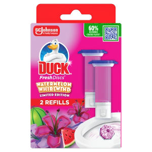 Duck Fresh Discs Watermelon Whirlwind toilet gel refill, imported from the UK