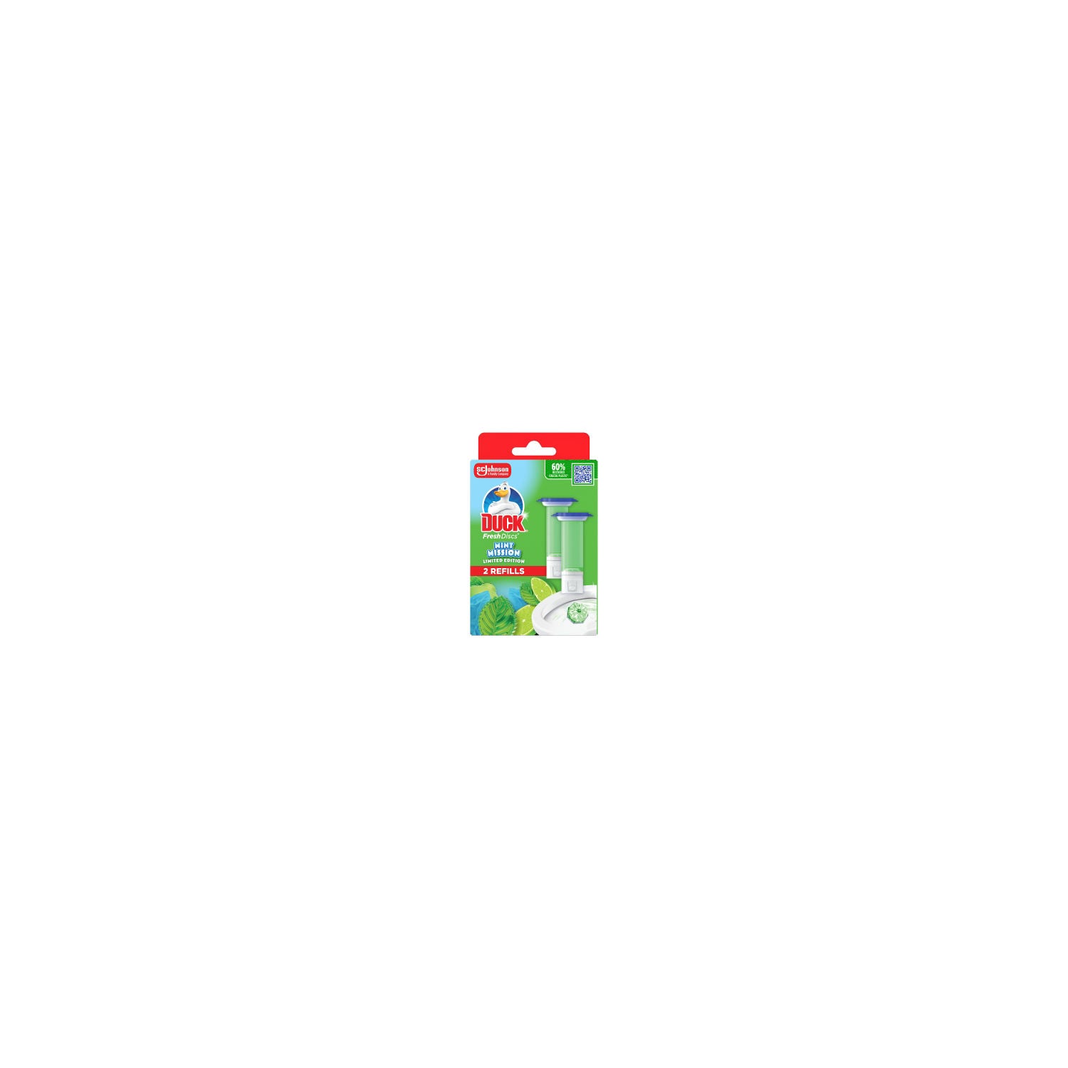 Duck Fresh Discs Mint Mission toilet gel refill 2x36ml (British brand)