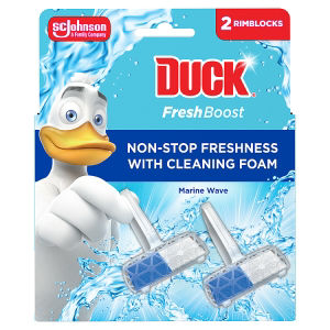 Duck Fresh Boost Toilet Rim Block Marine Wave 32g, UK version