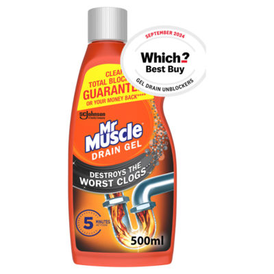 Mr Muscle Power Gel Kitchen Drain Cleaner & Bathroom Plughole Unblocker