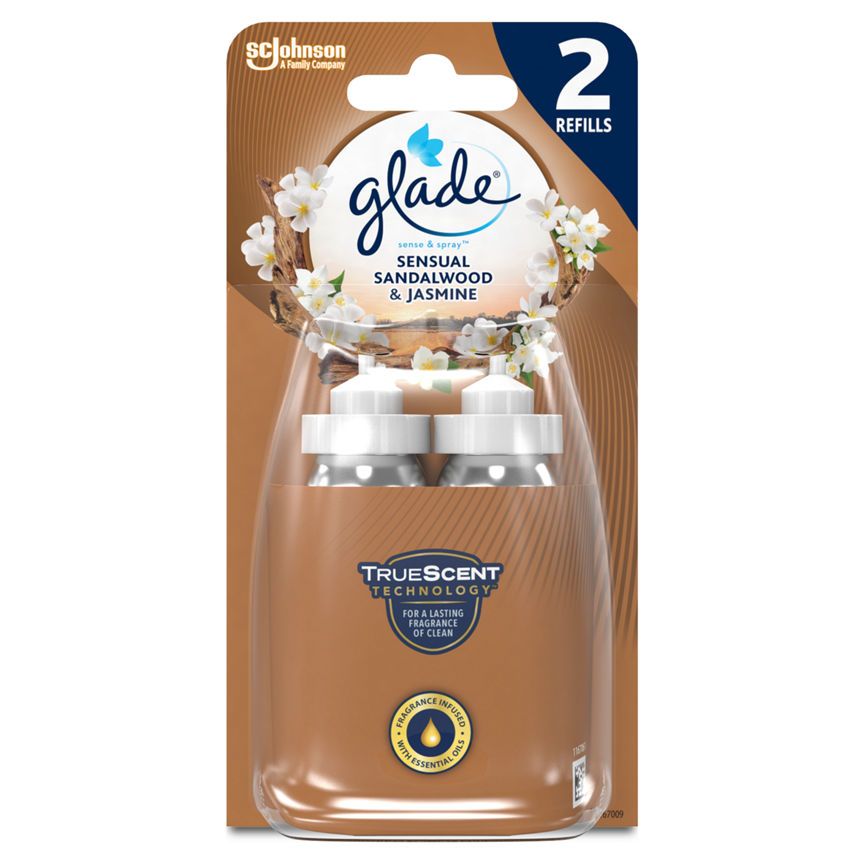 Glade Sense & Spray Refill, Bali Sandalwood & Jasmine - 2 Refills