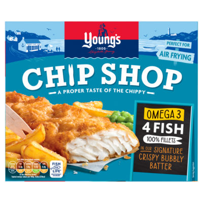 Youngs Chip Shop 4 Omega 3 Fish Fillets 400g