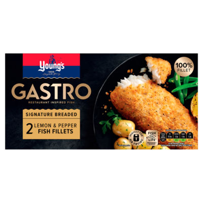 Filets de poisson panés citron et poivre Young's 270g