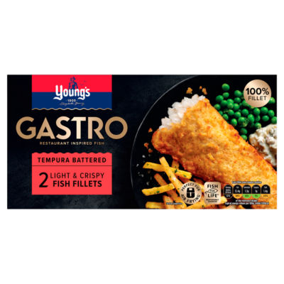 Filets de poisson panés tempura Young's Gastro Légers et croustillants Surgelés 270g