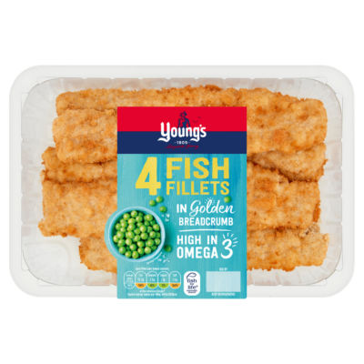 Young's Fischfilets Gold Paniermehl Weißfisch 4er Pack 600g