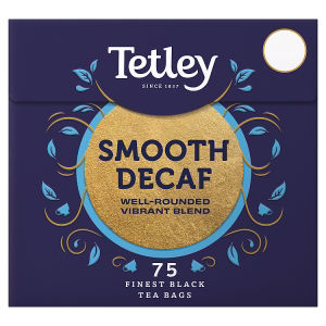 Tetley finest smooth decaf black tea bags 237g, UK version