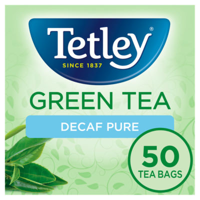 Tetley decaf green tea bags 50 count (British brand)