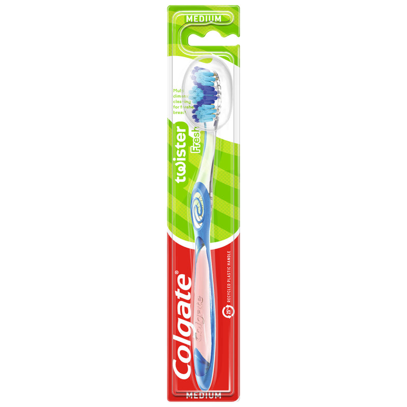 Colgate Twister Fresh Medium toothbrush 1 pack, UK version