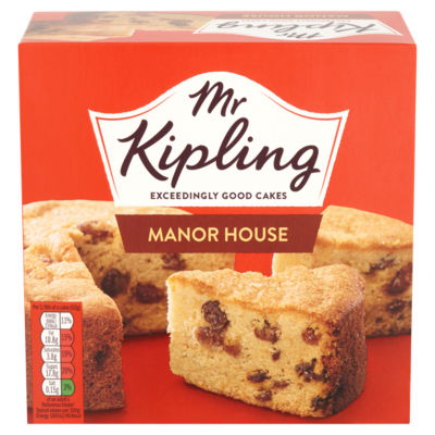 Mr Kipling sponge cake with sultanas and demerara sugar 390g, imported from the UK
