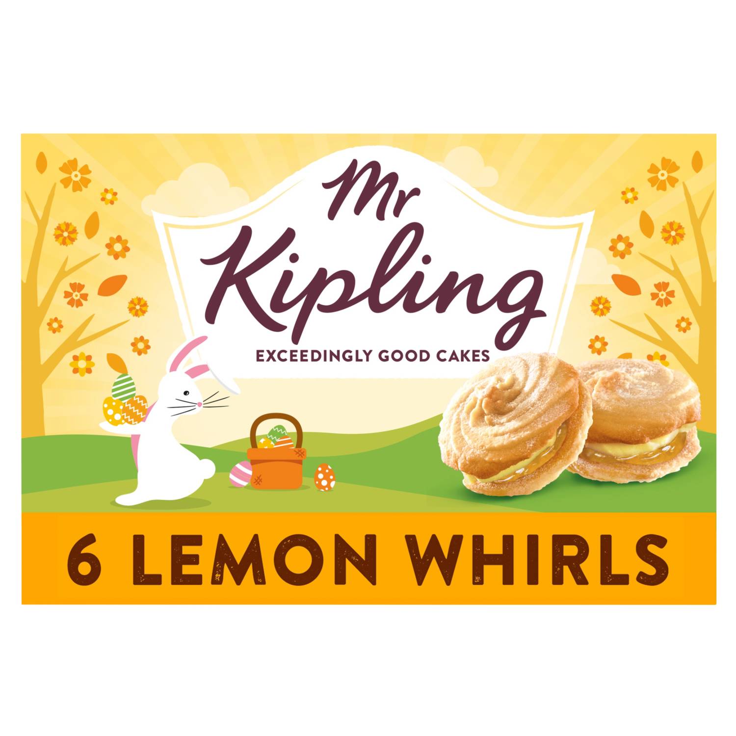 Mr Kipling lemon Viennese whirls Easter cakes 6 pack (British brand)
