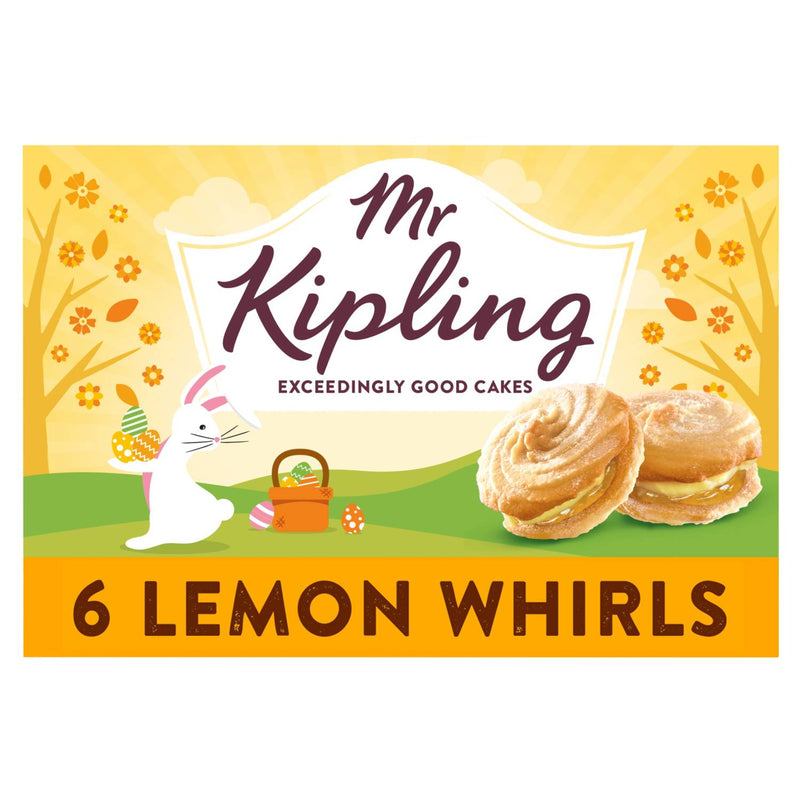 Mr Kipling lemon Viennese whirls Easter cakes 6 pack (British brand)