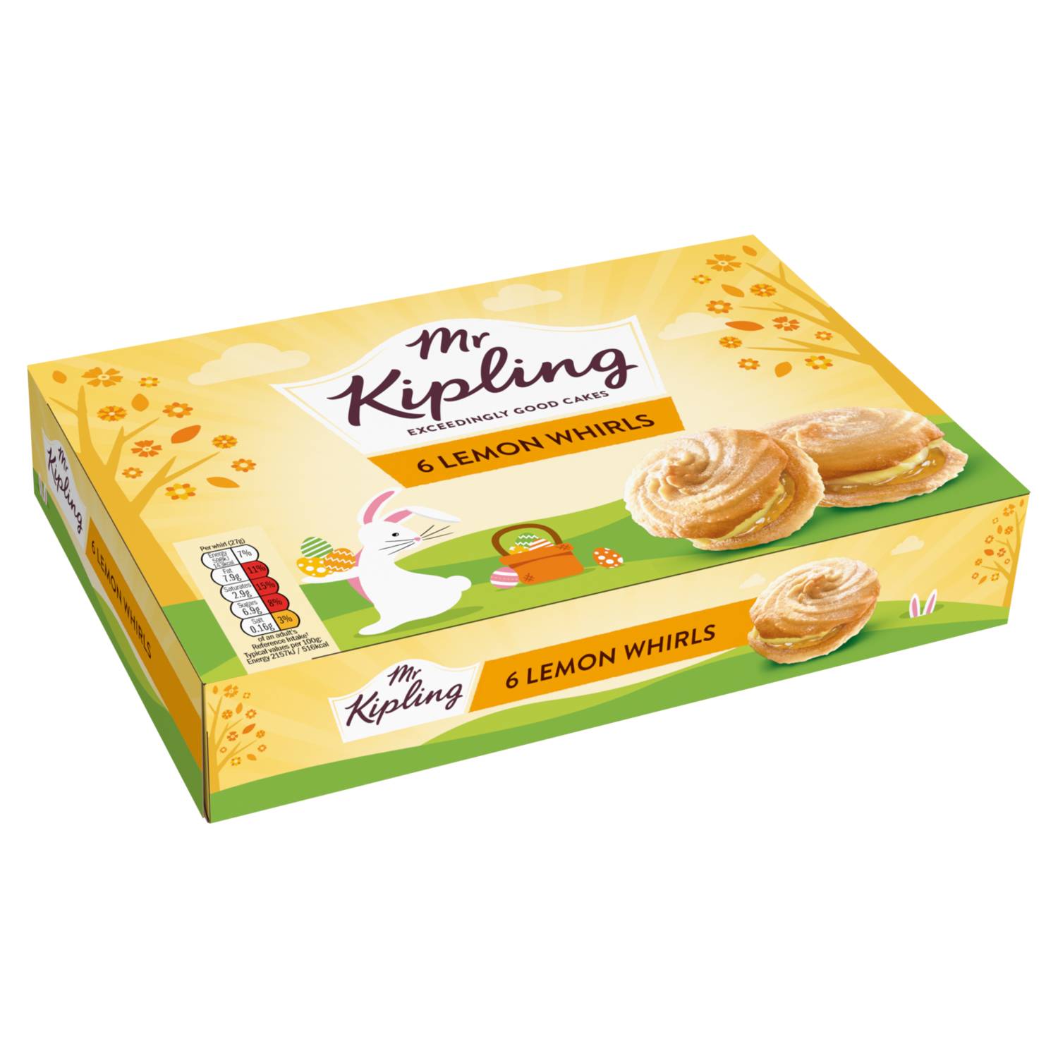 Mr Kipling lemon Viennese whirls Easter cakes 6 pack (British brand)