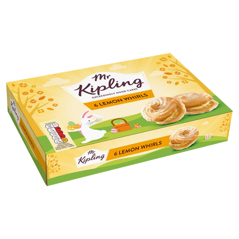 Mr Kipling lemon Viennese whirls Easter cakes 6 pack (British brand)