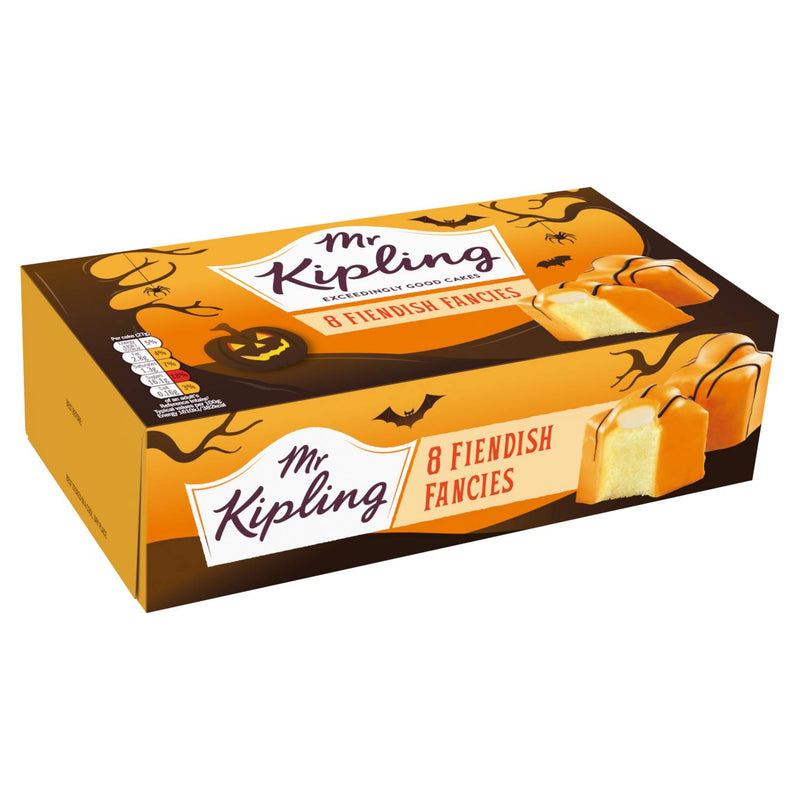 Mr Kipling Fiendish French Fancies Halloween cakes 8 pack (British brand)