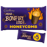 Cadbury Mini Bonfire Logs honeycomb 5 pack, imported from the UK
