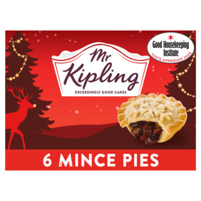 Mr Kipling deep filled mince pies 6 pack - British product