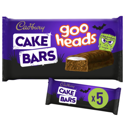 Cadbury Halloween Goo Heads cake bars 5 pack - British product